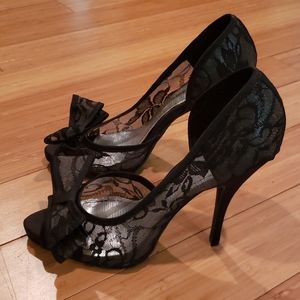 Sexy Black Lace Heels! Size 10